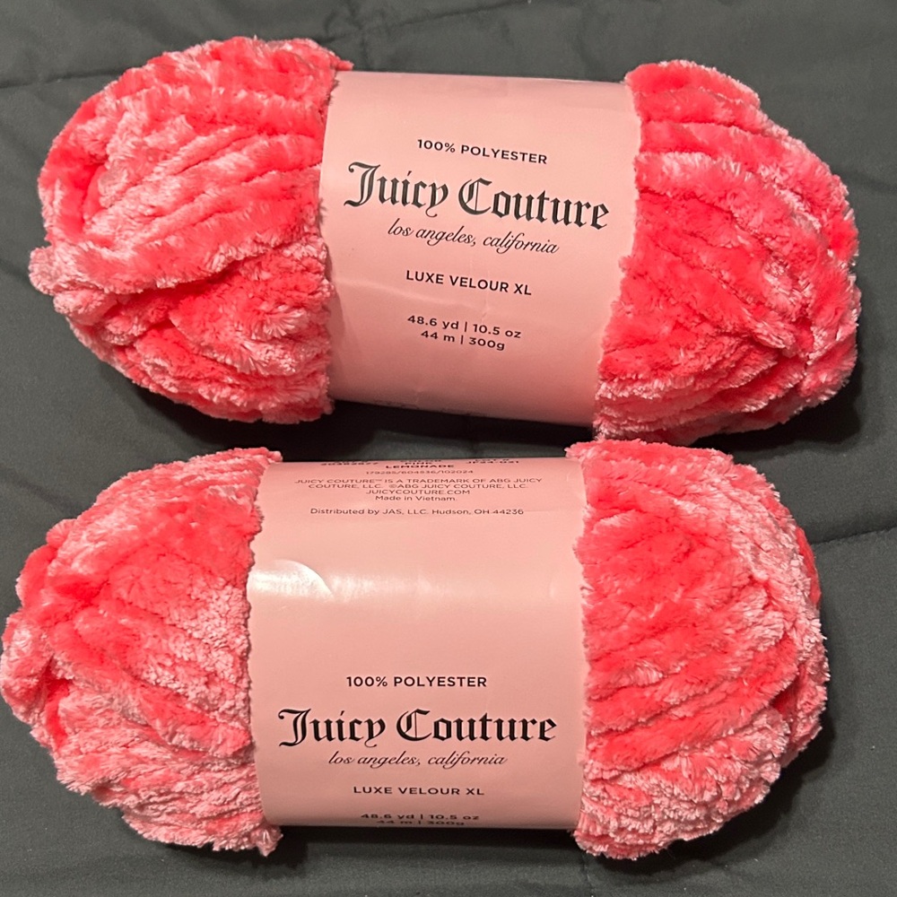 Juicy Couture Luxe Velour XL Yarn - Pink Lemonade